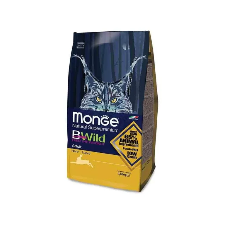 Monge BWild Cat kiškiena sausas maistas katėms 1.5 kg