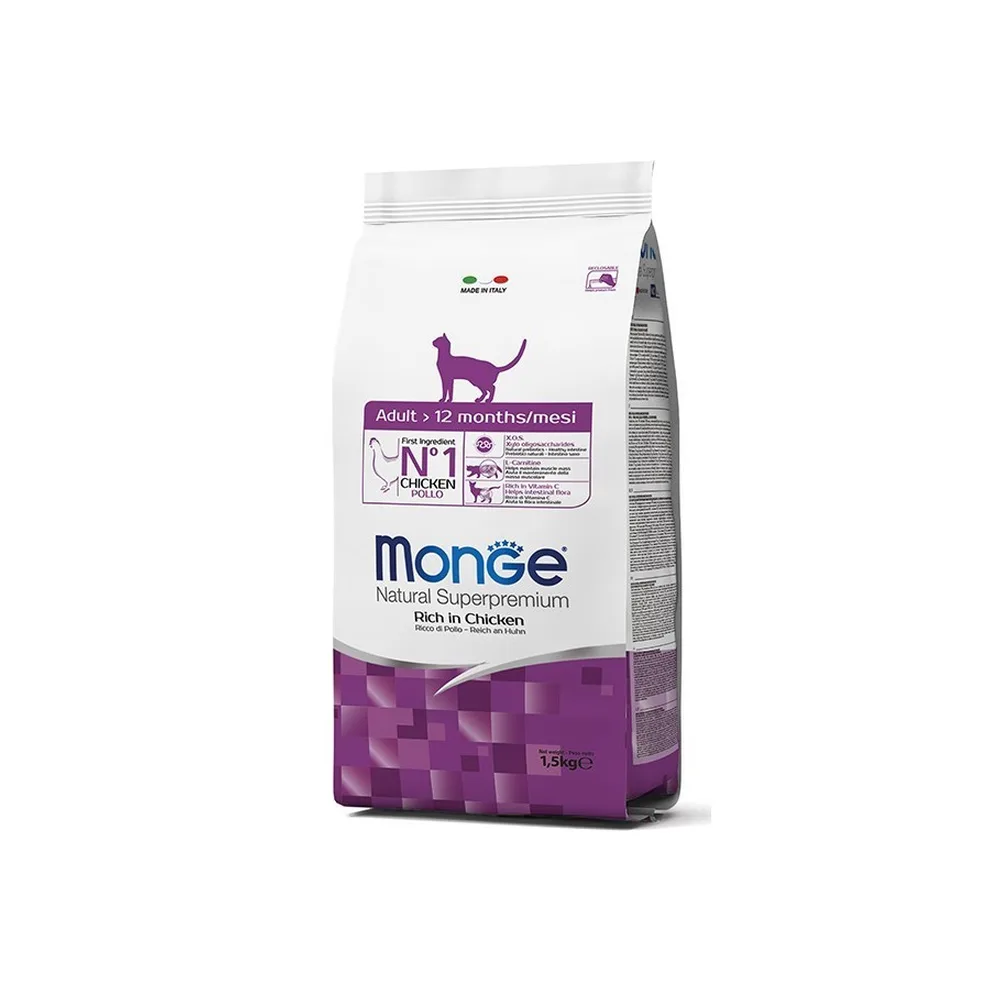 Monge Daily Line vištiena sausas maistas katėms 1,5 kg