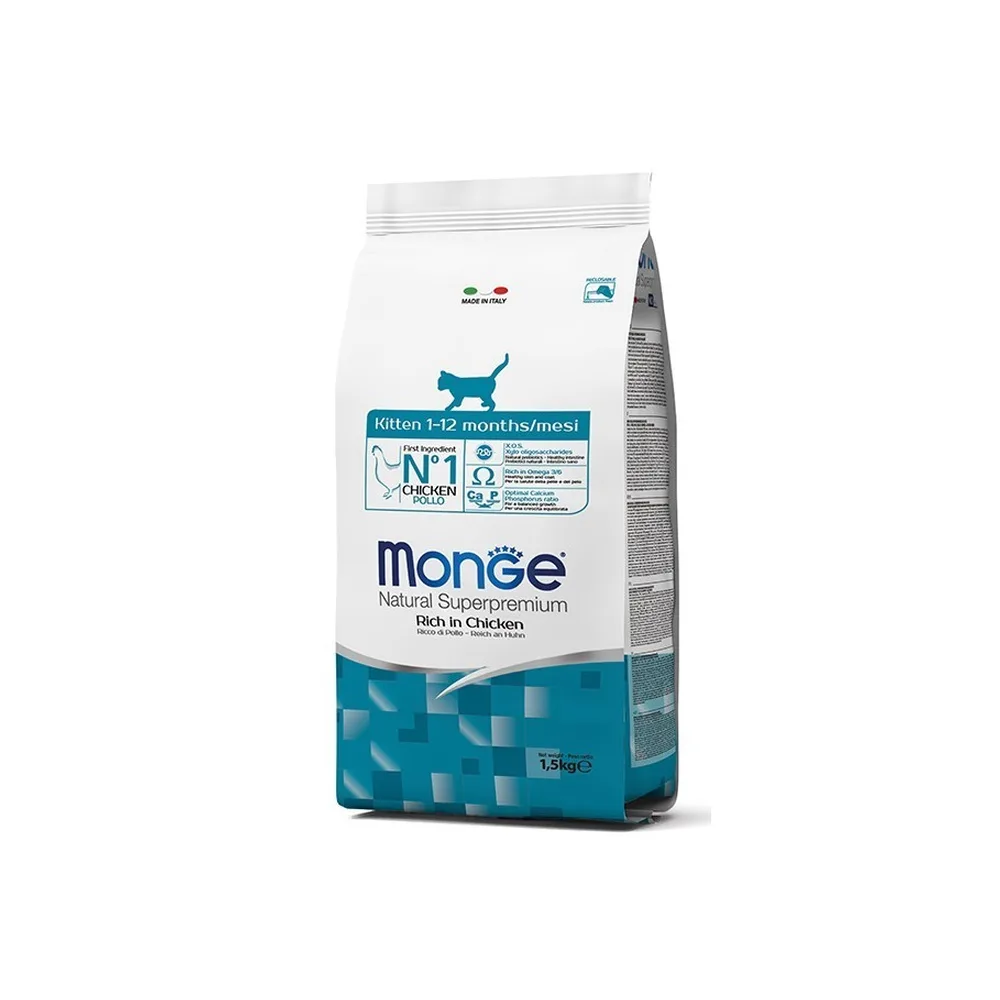 Monge Kitten vištiena sausas maistas kačiukams 1,5 kg