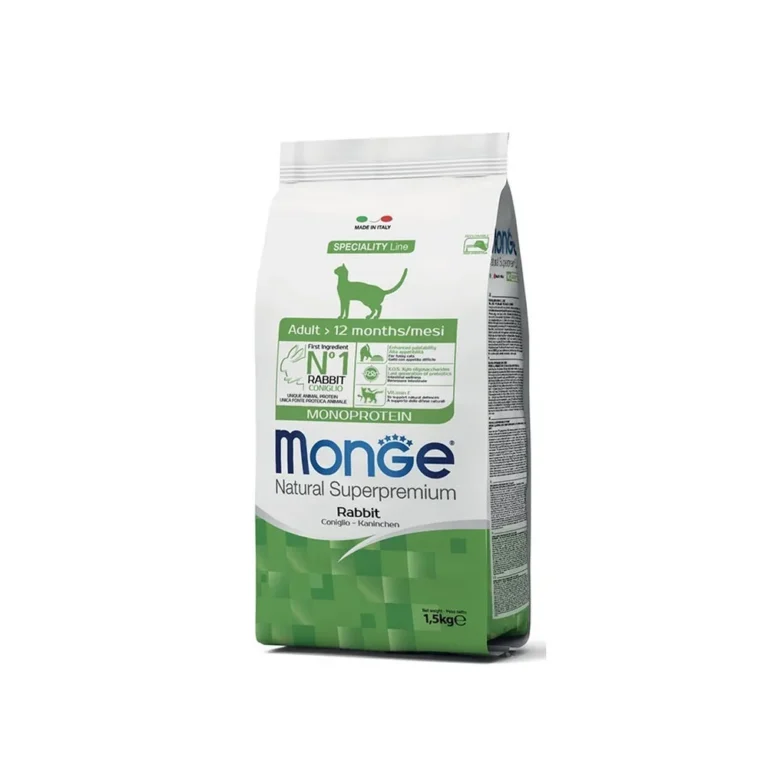 Monge Monoprotein triušiena sausas maistas katėms, 1,5 kg