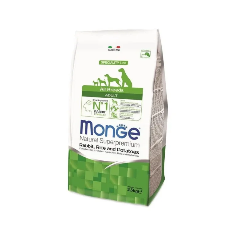 Monge Adult triušiena sausas maistas šunims 12 kg