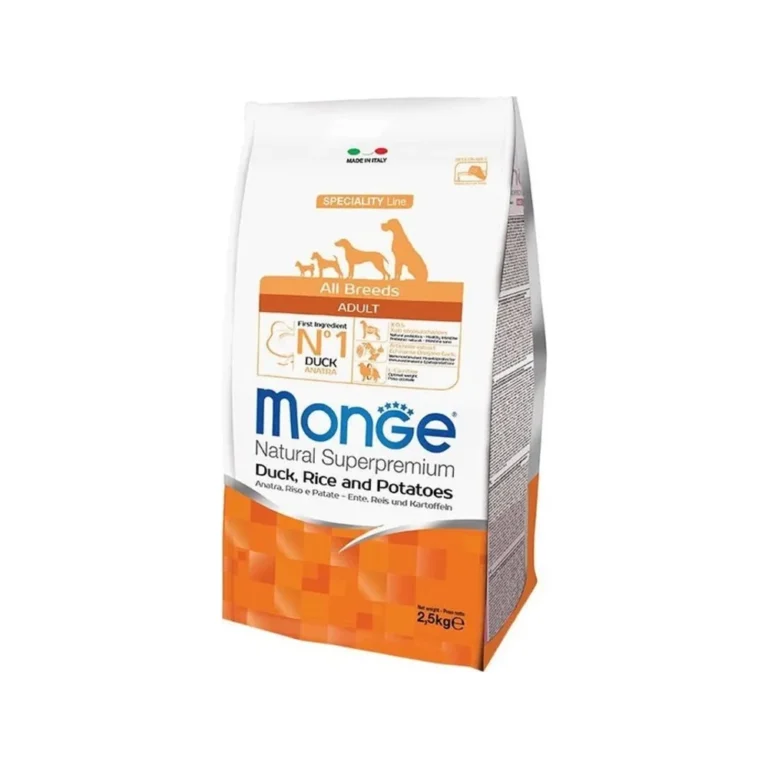 Sausas maistas šunims | Monge Speciality Line antis, ryžiai, bulvės, 2,5 kg