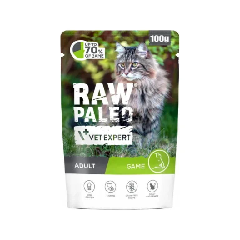 Šlapias maistas katėms | Raw Paleo Adult Cat su elniena, 100 g