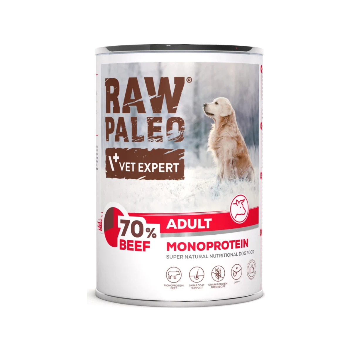 Šlapias maistas šunims | Raw Paleo Adult su jautiena, 400 g