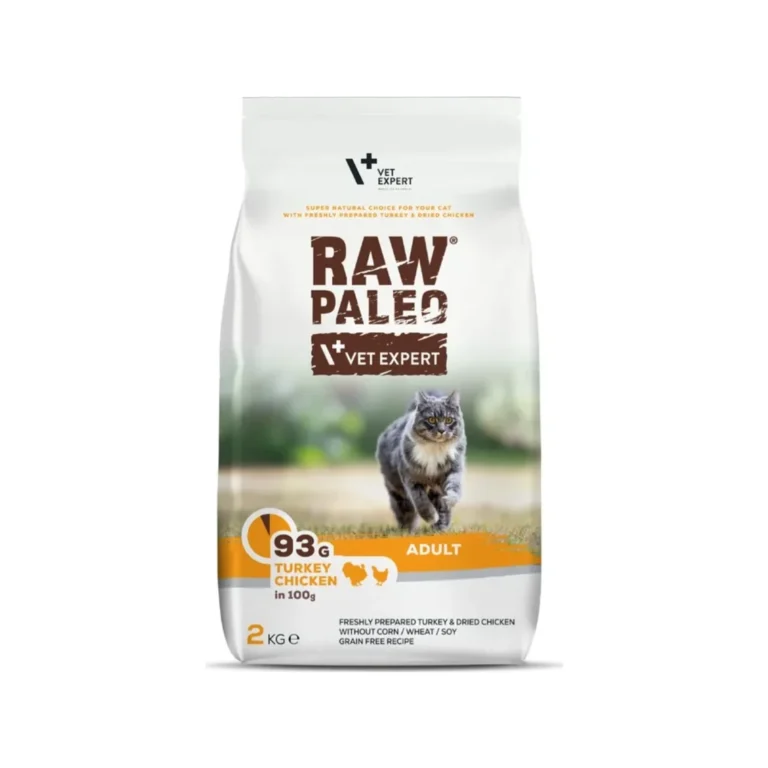 Sausas maistas katėms | Raw Paleo Adult Turkey&Chicken, 2 kg