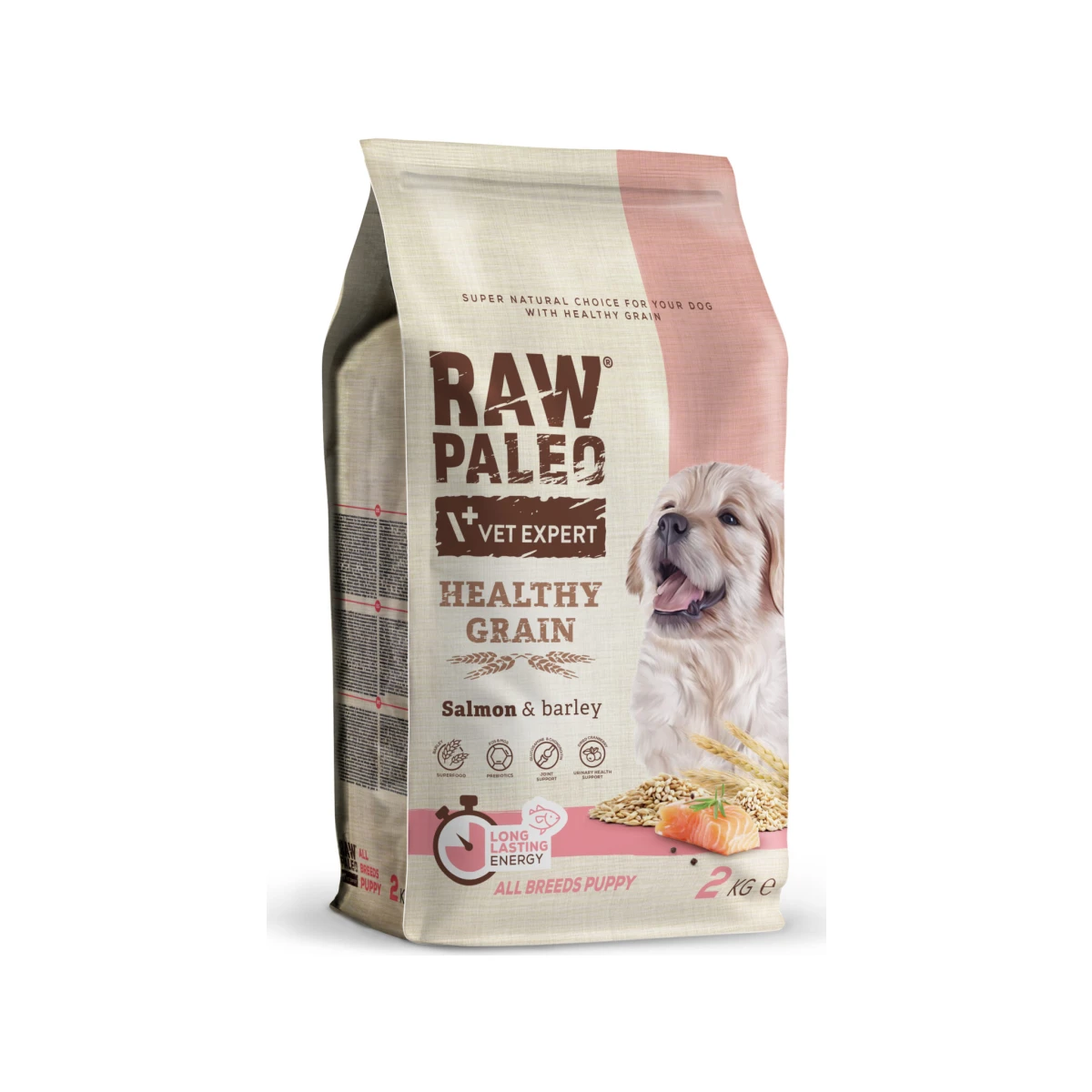 Raw Paleo Healthy Grain Salmon&Barley Puppy, 2 kg