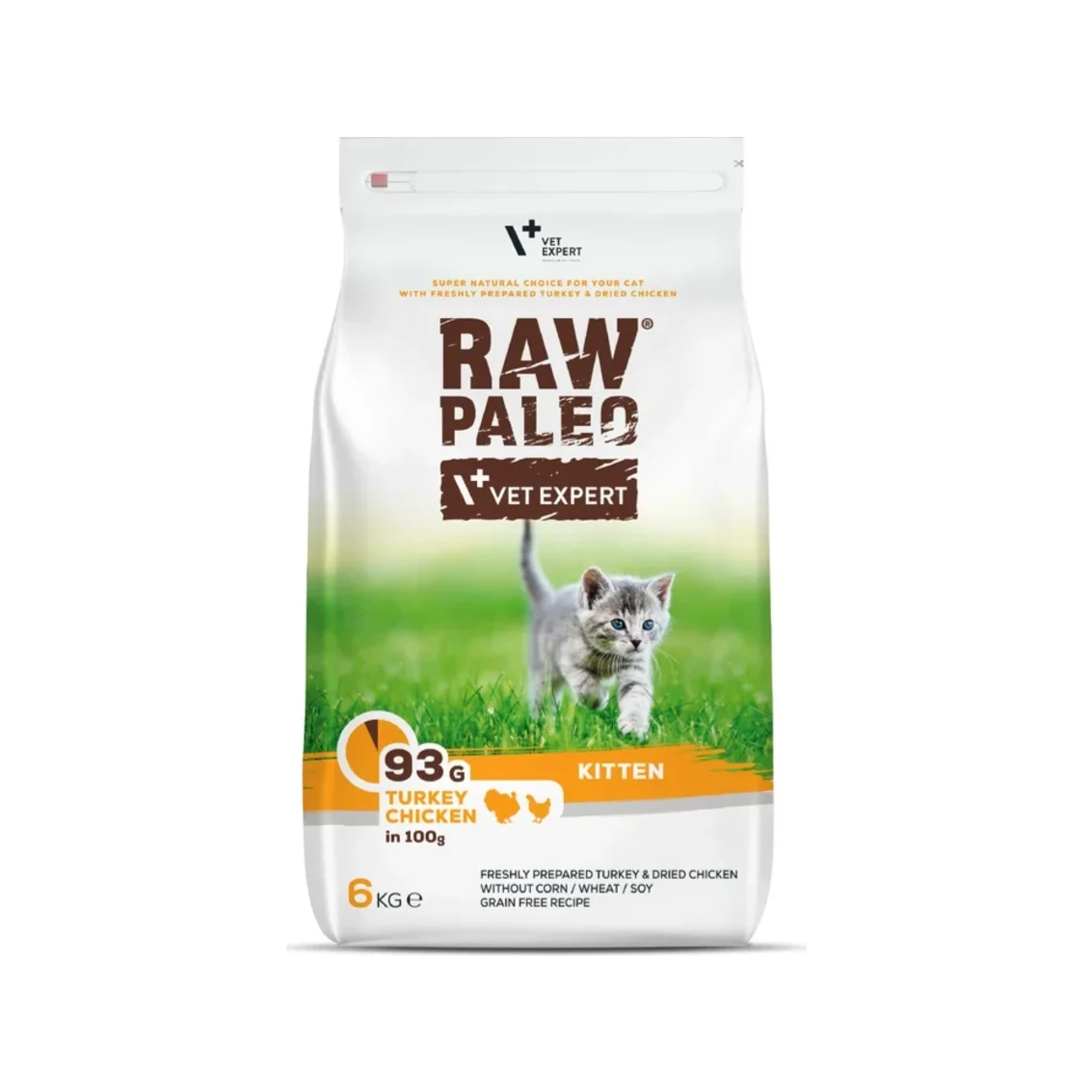 Sausas maistas katėms | Raw Paleo Kitten su kalakutiena ir vištiena, 6 kg