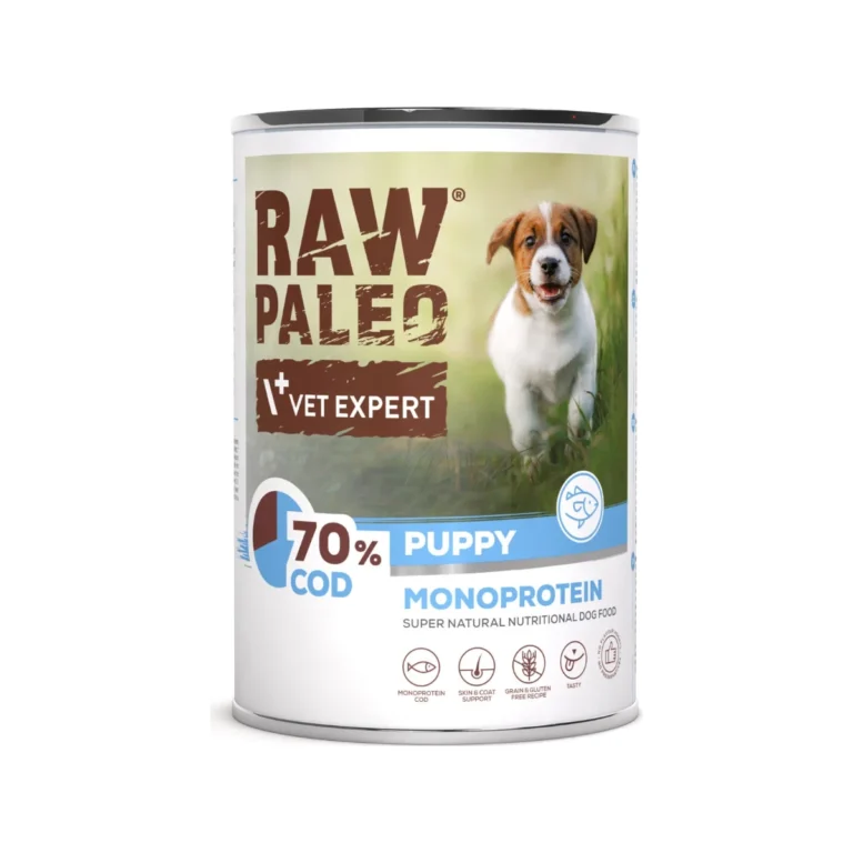 Šlapias maistas šuniukams | Raw Paleo Puppy su menke, 400 g