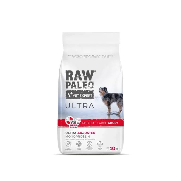 Raw Paleo Ultra Adult jautiena 10kg sausas maistas šunims