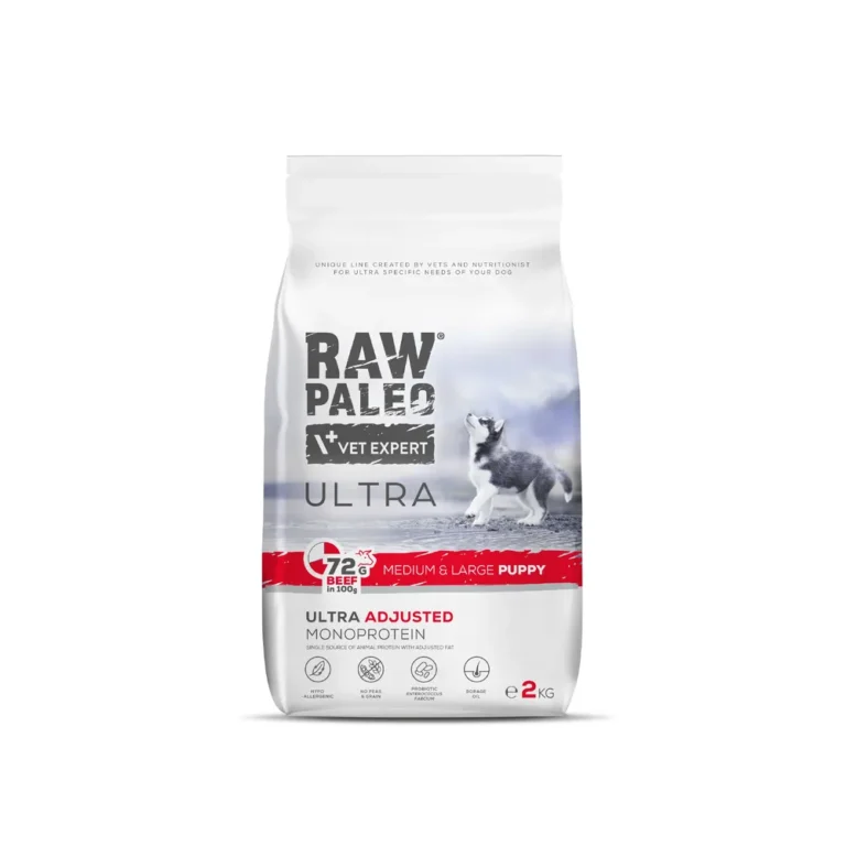 Raw Paleo Ultra Puppy jautiena 2kg sausas maistas šunims