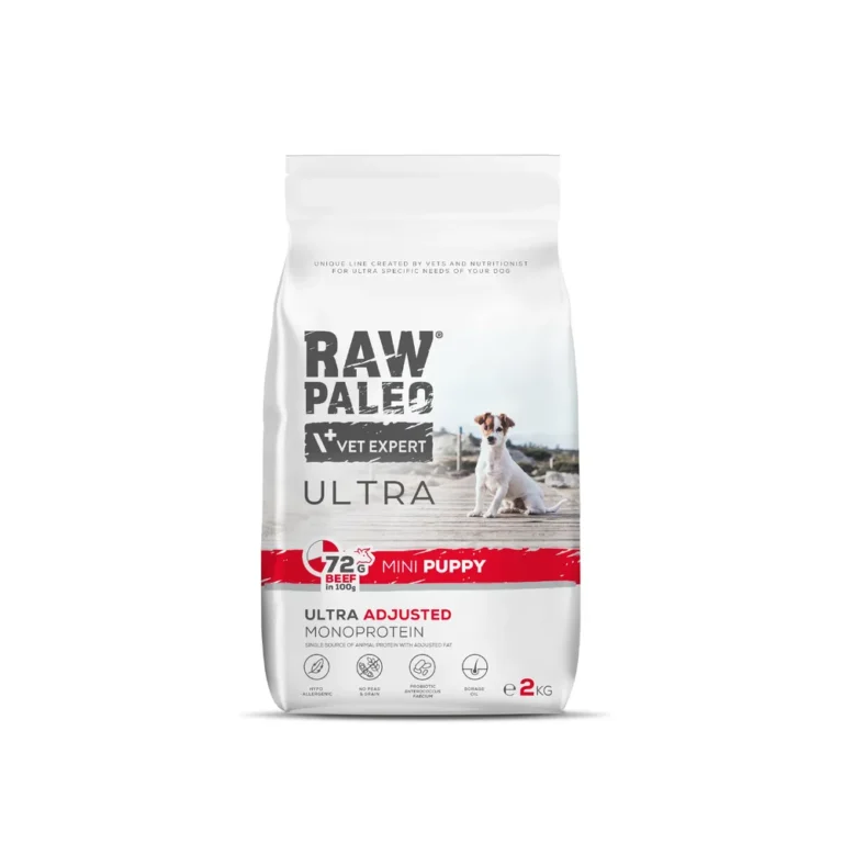 Raw Paleo Ultra Puppy Mini jautiena 2kg sausas maistas mažų veislių šuniukams