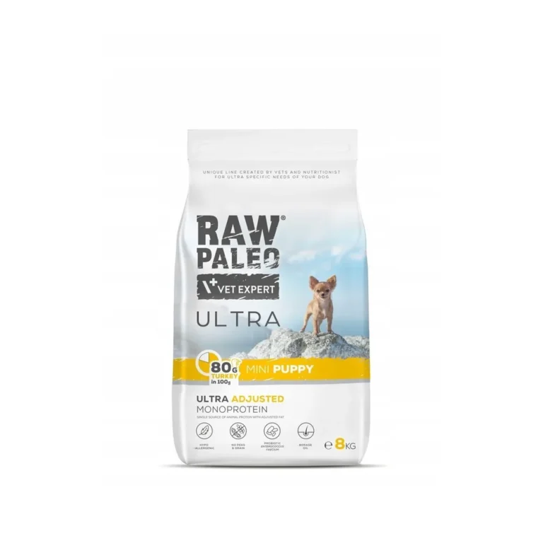 Raw Paleo Ultra Puppy kalakutiena 8kg sausas maistas šunims