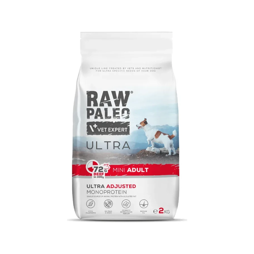 Sausas maistas šunims | Raw Paleo Ultra Adult Mini jautiena, 2 kg