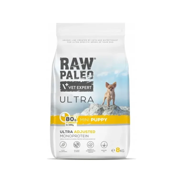 Sausas maistas šunims | Raw Paleo Ultra Puppy Mini su kalakutiena, 8 kg