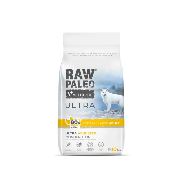 Raw Paleo Ultra Adult Turkey 10kg sausas maistas šunims su kalakutiena