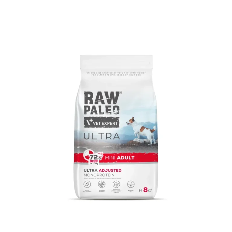 Raw Paleo Ultra Sausas maistas šunims | Adult Mini Beef 8kg