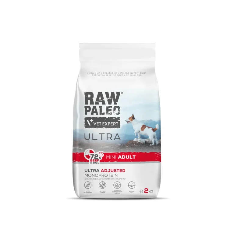 Raw Paleo Ultra Adult Mini jautiena 2kg sausas maistas šunims