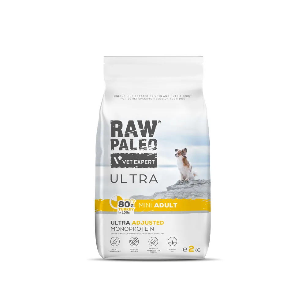 Raw Paleo Ultra Mini kalakutiena 2kg sausas maistas šunims