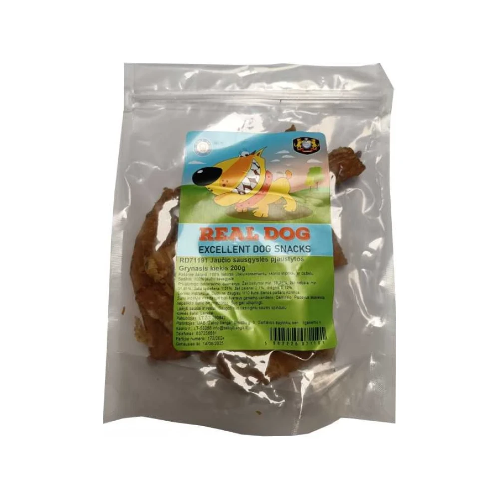 Real Dog jaučio sausgyslės, pjaustytos, 200 g