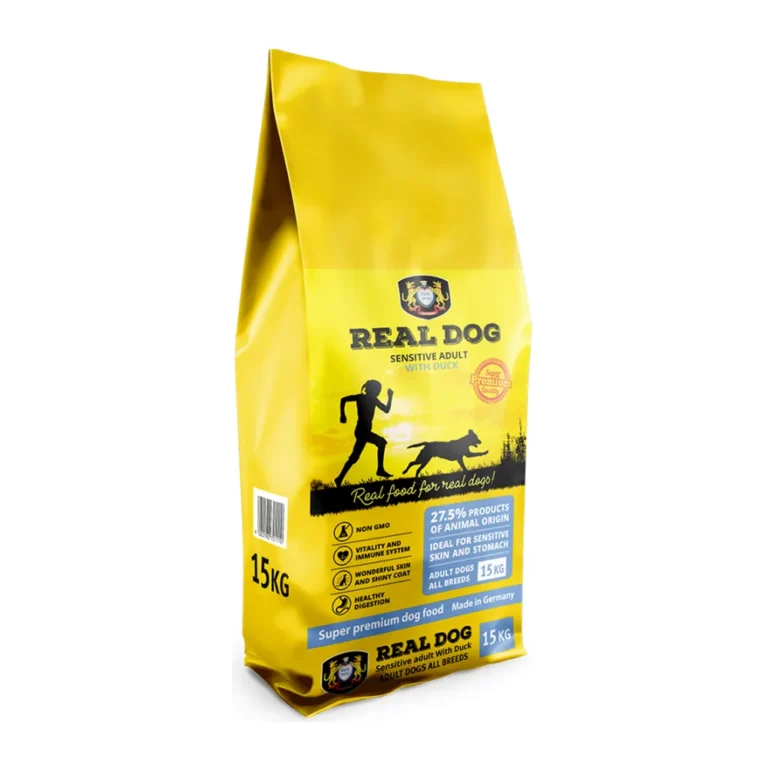 Real Dog Sensitive su antiena sausas maistas šunims, 15 kg