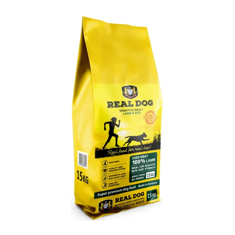 Real Dog Sensitive ėriena sausas maistas šunims, 15 kg