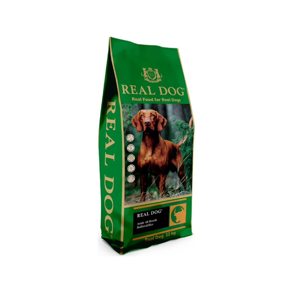 Real Dog SP Adult su buivoliena ir ryžiais, 12 kg