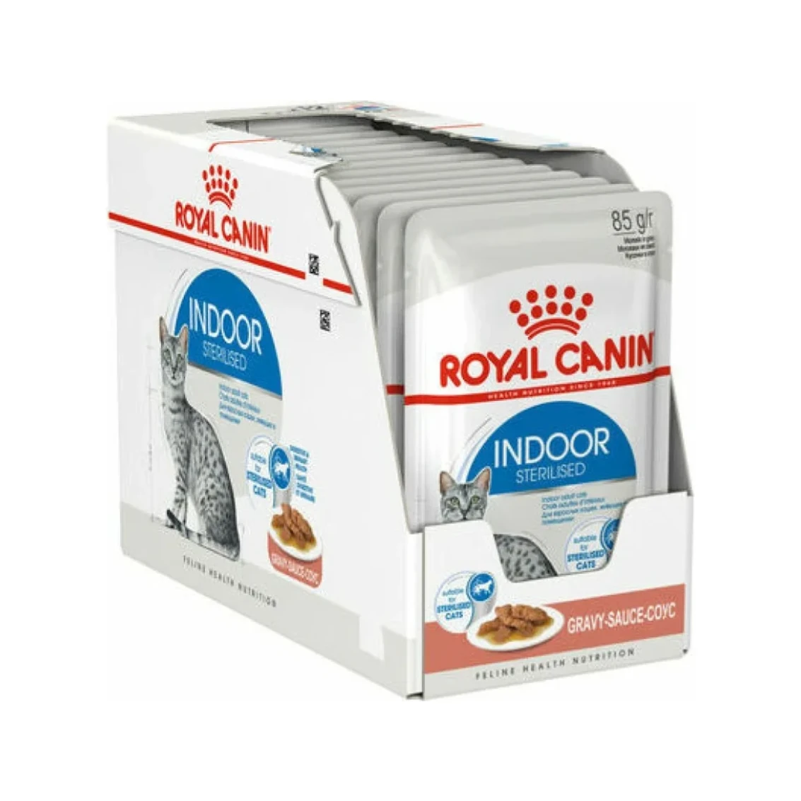 Šlapias maistas katėms | Royal Canin Indoor padaže, 12 × 85 g