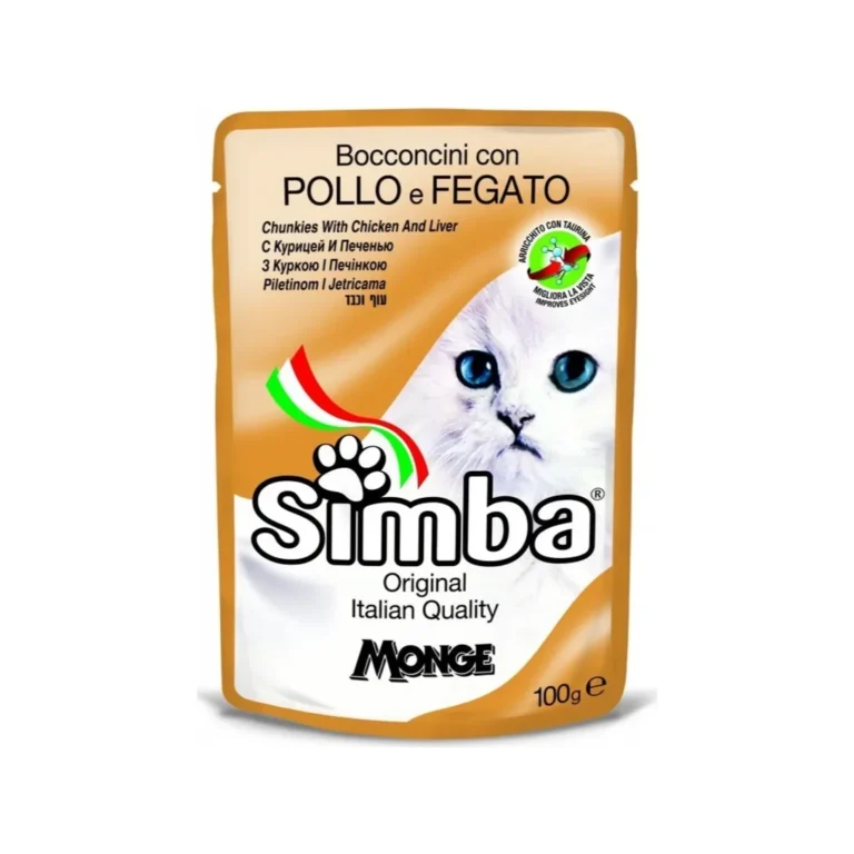 Simba gabalėliai su vištiena ir kepenėlėmis, 100 g