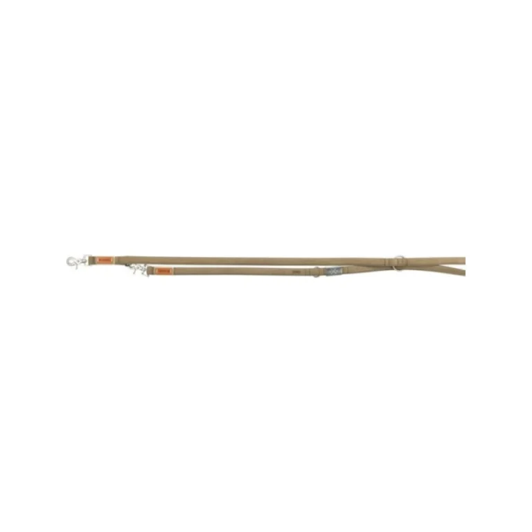 Trixie BE NORDIC reguliuojamas odinis pavadėlis, M–L, 2 m/20 mm, smėlio spalvos