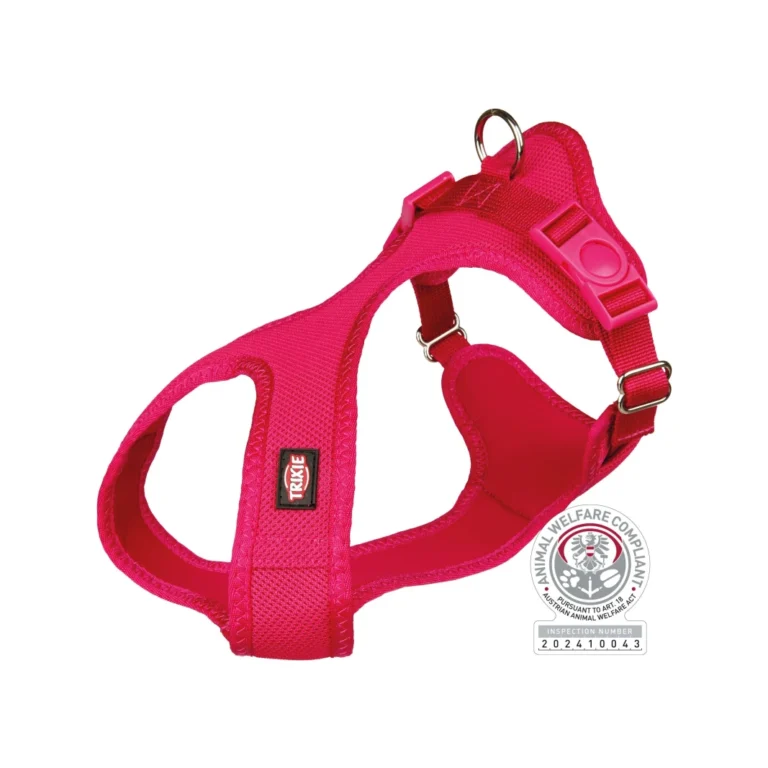 Trixie Comfort Soft Touring petnešos šunims, XXS–XS, 28–40 cm / 15 mm, fuksijos spalvos
