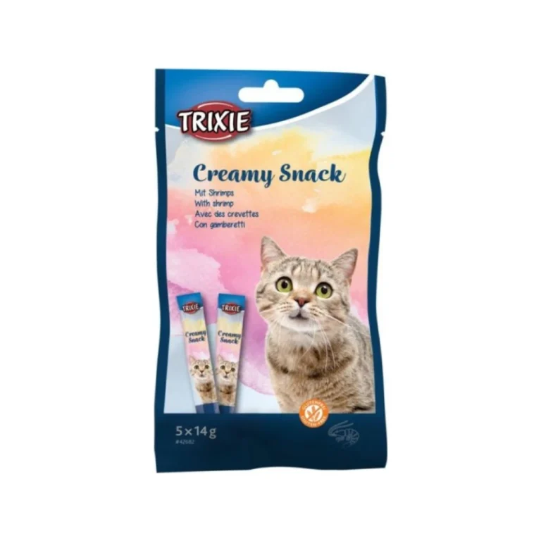 Trixie Creamy Snack kreminis skanėstas katėms su krevetėmis, 5 × 14 g