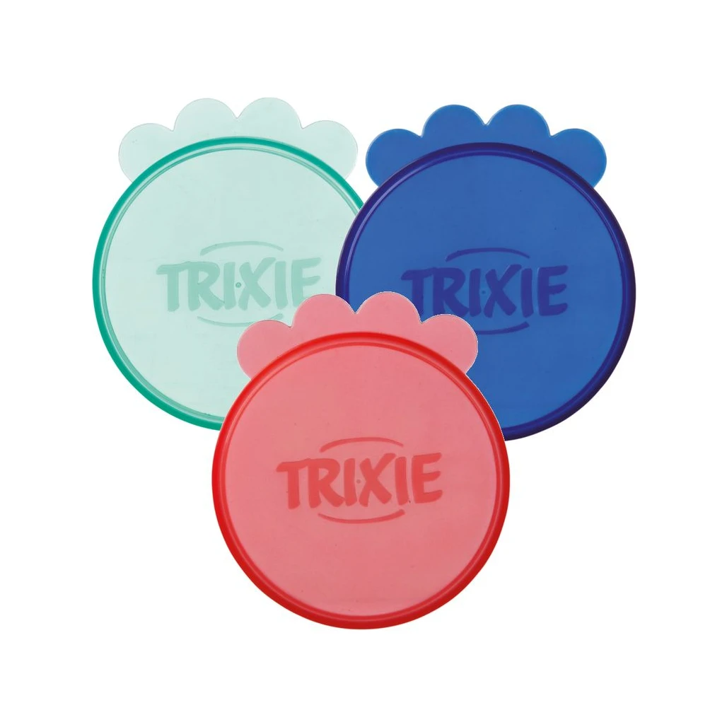 Trixie dangteliai skardinėms, ø 7,6 cm, 3 vnt., įvairių spalvų