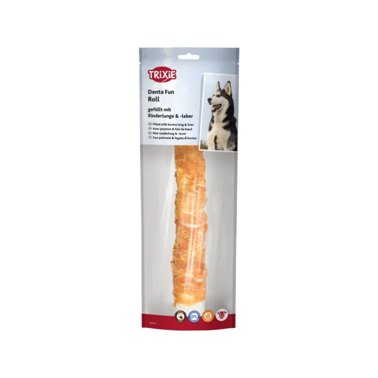 Trixie Denta Fun kramtomasis ritinys su vištiena ir jautienos įdaru, 28 cm, 150 g