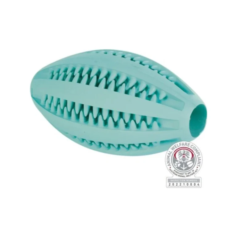 Trixie Denta Fun regbio kamuolys, mėtinis, natūrali guma, 11 cm