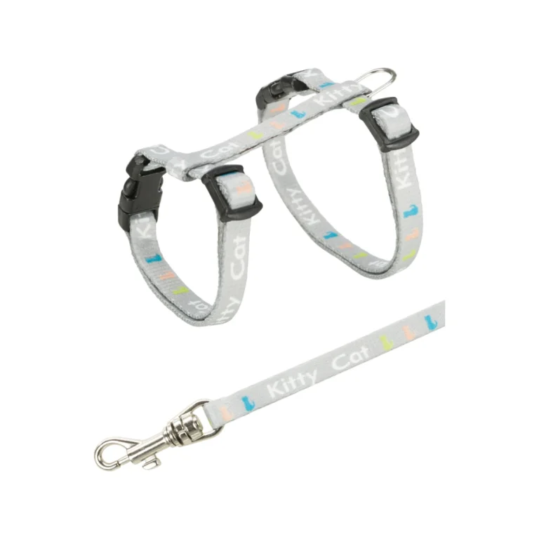 Trixie Junior petnešos kačiukams su pavadėliu Kitty Cat, 21–33 cm / 8 mm, 1,20 m
