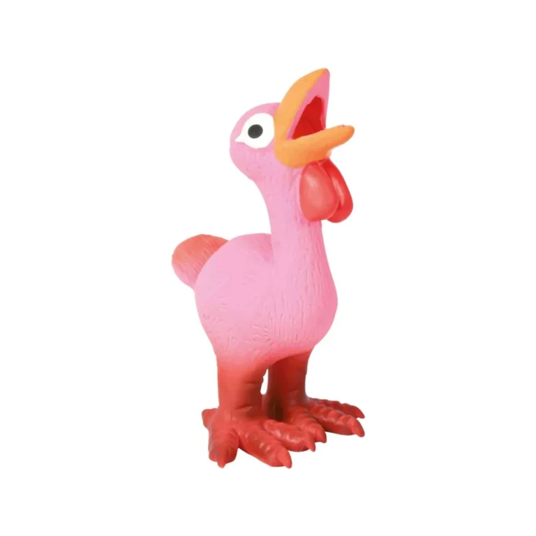 Trixie lateksinis žaislas višta, 14 cm, rožinė