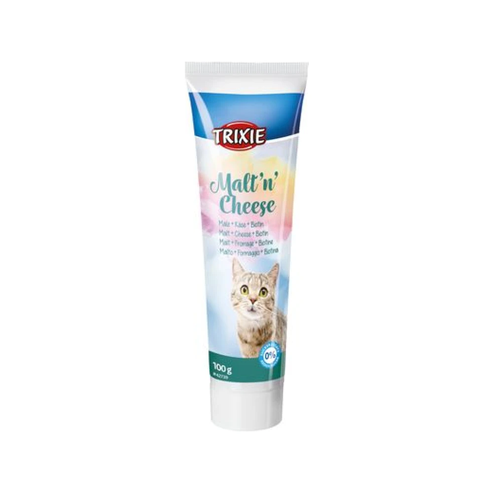 Trixie Malt'n'Cheese Anti-Hairball pasta katėms su salyklu ir sūriu, 100 g