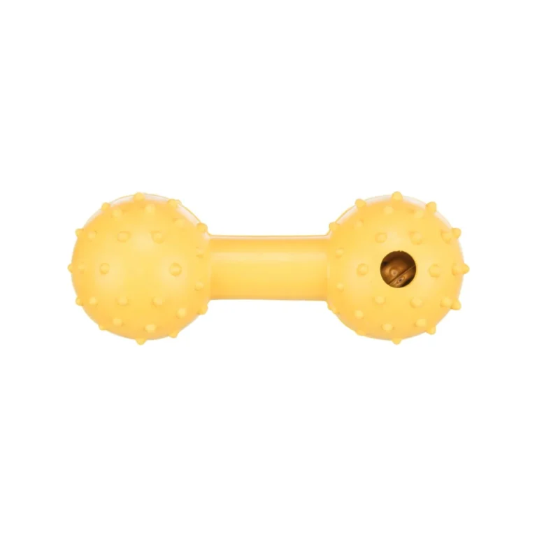 Trixie natūralios gumos hantelis su varpeliu, 17 cm