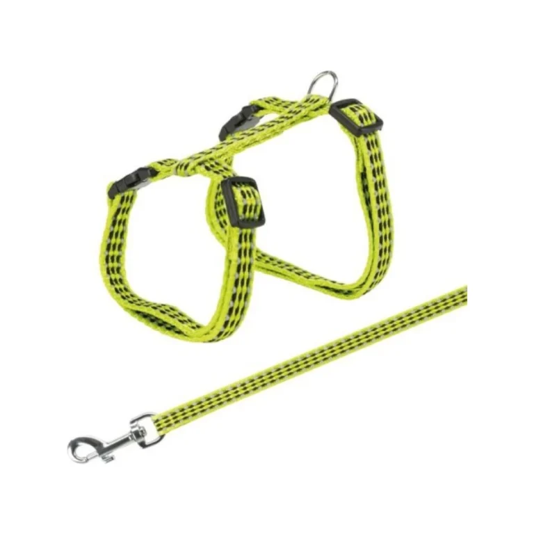 Trixie petnešos katėms su pavadėliu, atšvaitinės, metalinės sagtys, 22–42 cm / 10 mm, 1,20 m
