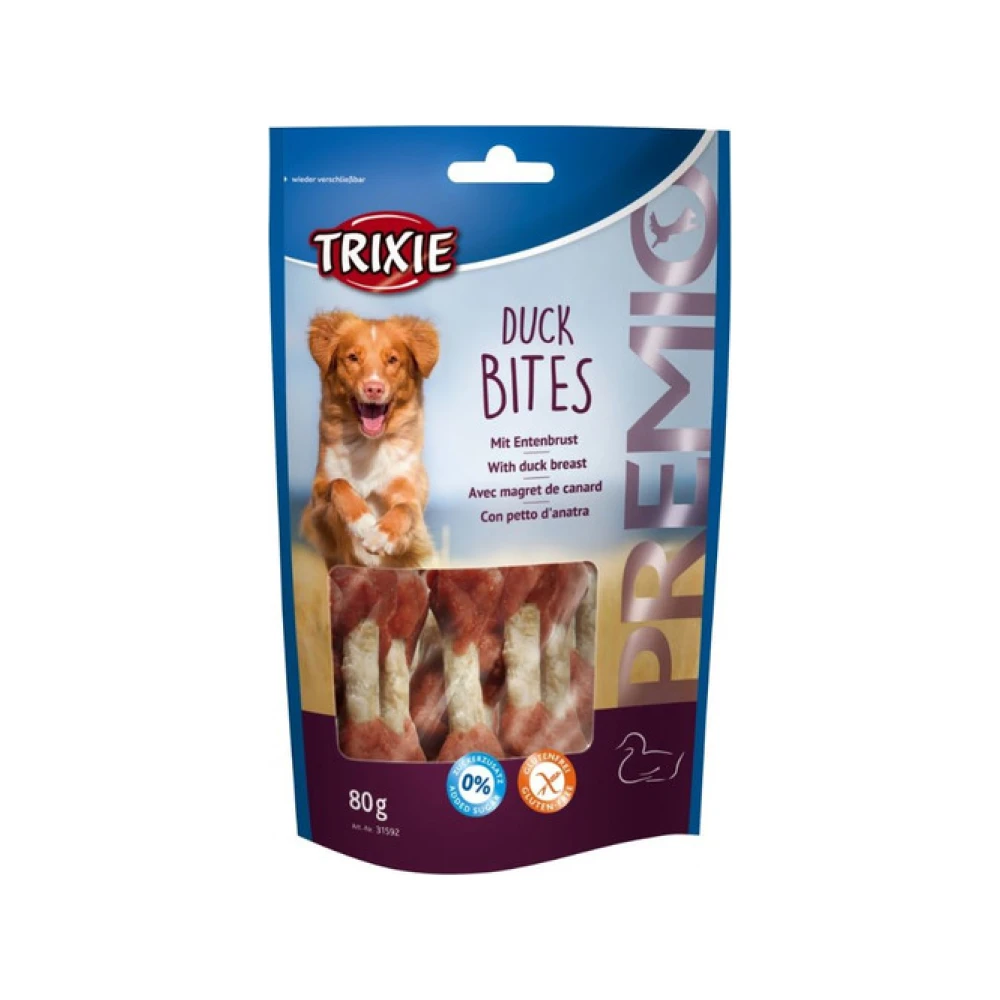 Trixie Premio Duck Bites skanėstai šunims su antienos krūtinėle, 80 g