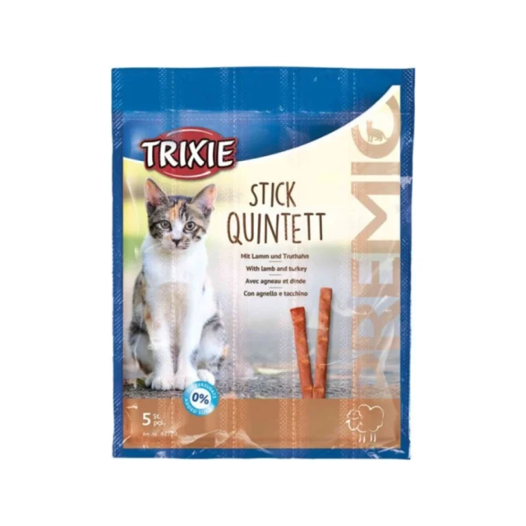Trixie Premio Stick Quintett skanėstai katėms su ėriena ir kalakutiena, 5 × 5 g