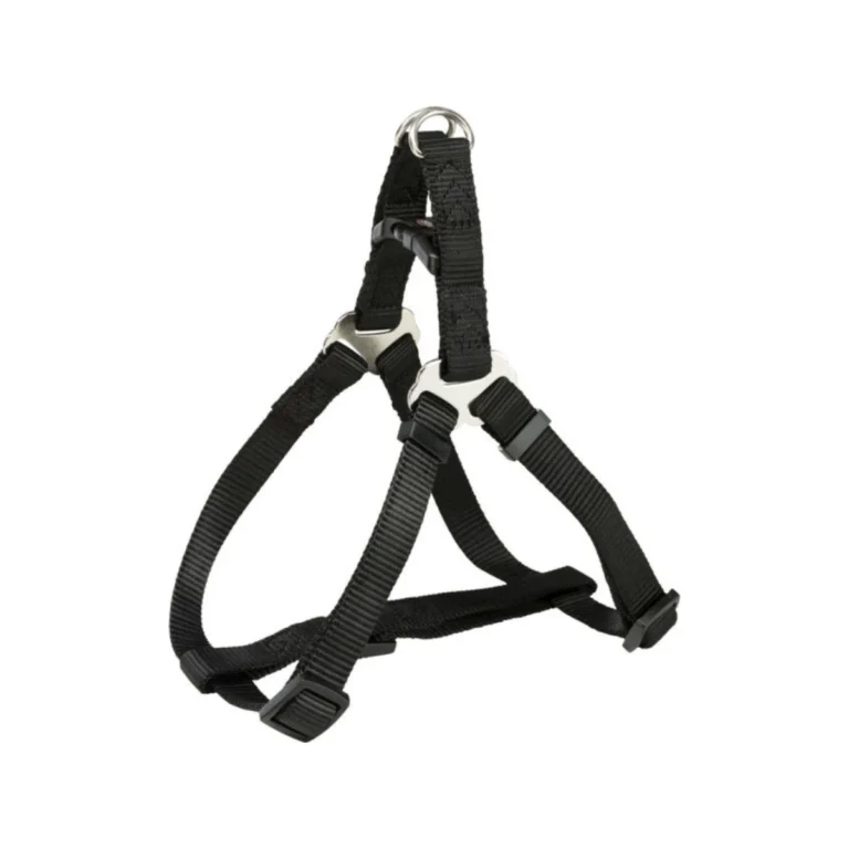 Trixie Premium One Touch petnešos šunims, L, 65–80 cm / 25 mm, juodos