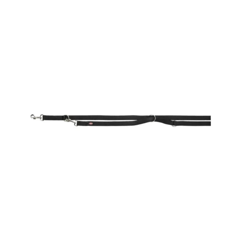 Trixie Premium reguliuojamo ilgio dvisluoksnis pavadėlis, XS–S, 2 m / 15 mm, juodas