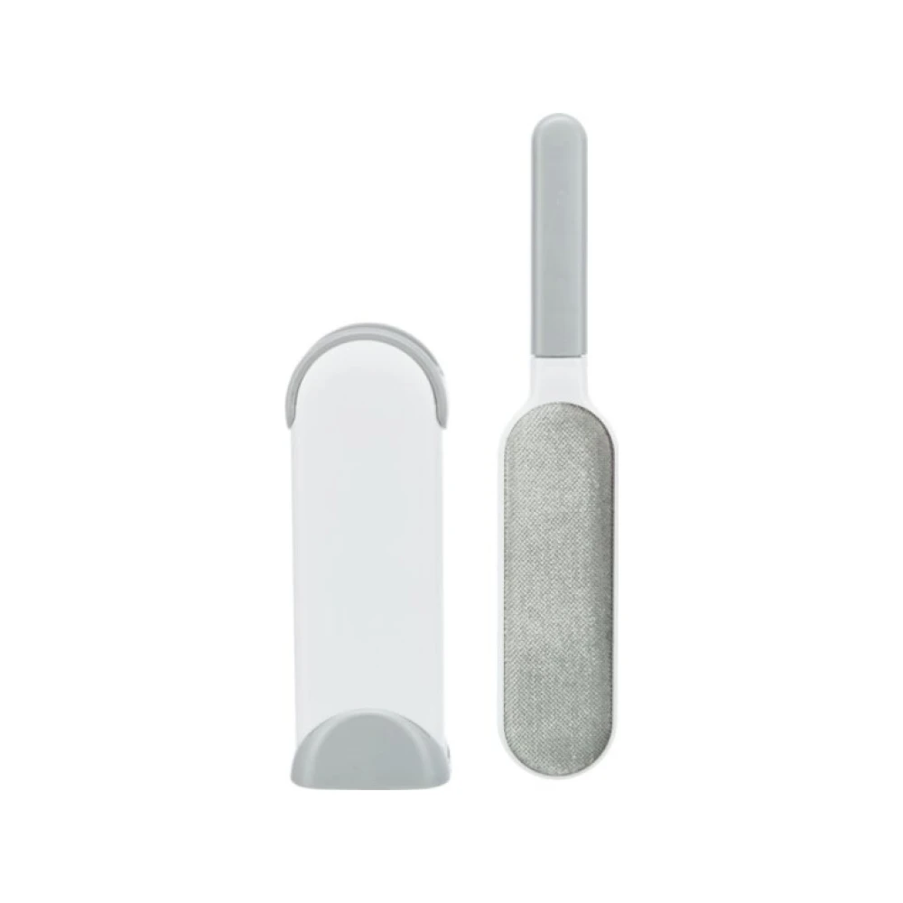 Trixie pūkų surinkimo šepetys su talpa pūkams, 33 cm, baltas/pilkas