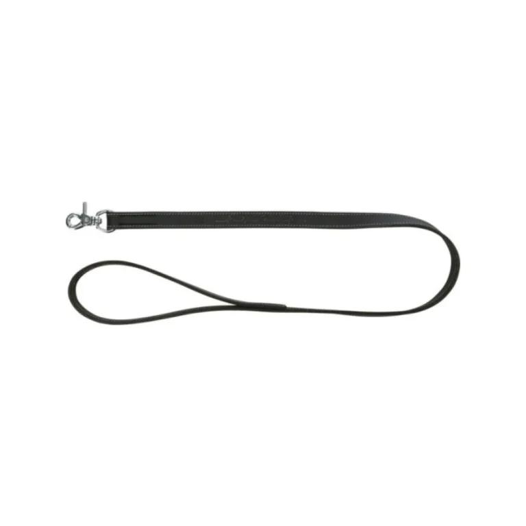Trixie Rustic riebalinės odos pavadėlis Heartbeat, M–L, 1 m/20 mm, juodas