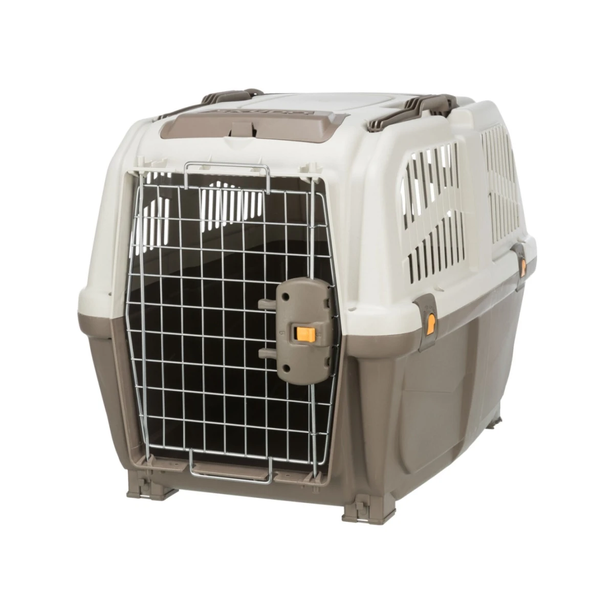 Trixie Skudo 4 transportavimo boksas, S–M, 48 × 51 × 68 cm, smėlio/pilkai rudas