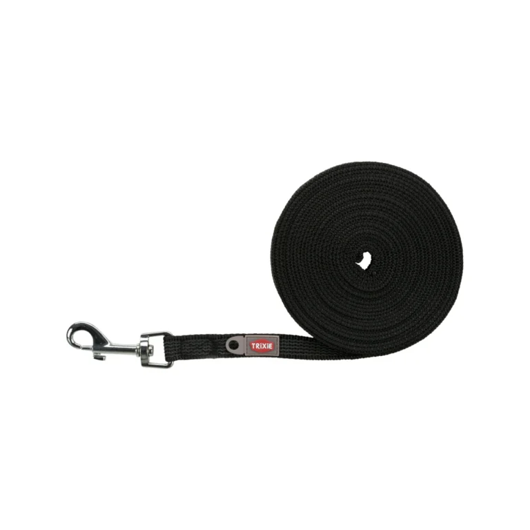 Trixie Tracking pėdsekimo pavadėlis, gumuotas, S–M, 5 m / 15 mm, juodas