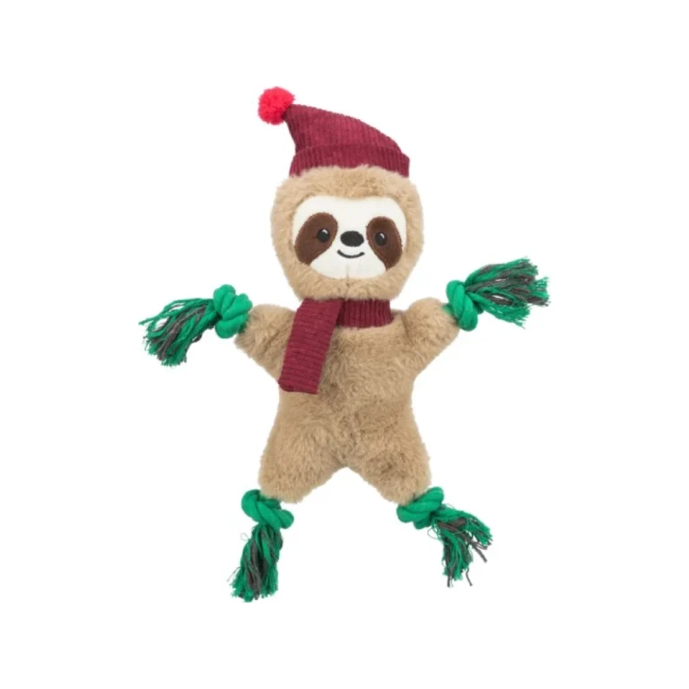 Trixie Xmas žaislas šunims tinginys, pliušas ir virvė, 30 cm